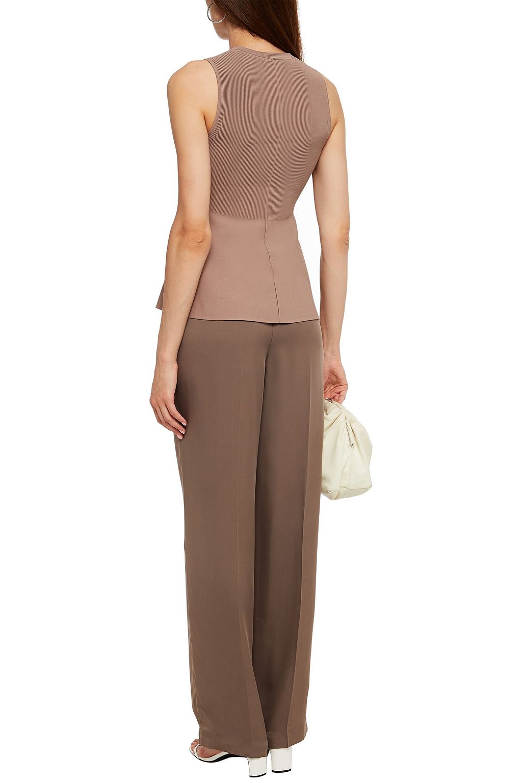 THEORY Silk crepe de chine wide-leg pants