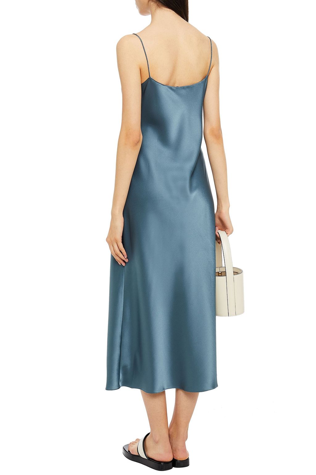 THEORY Satin midi slip dress