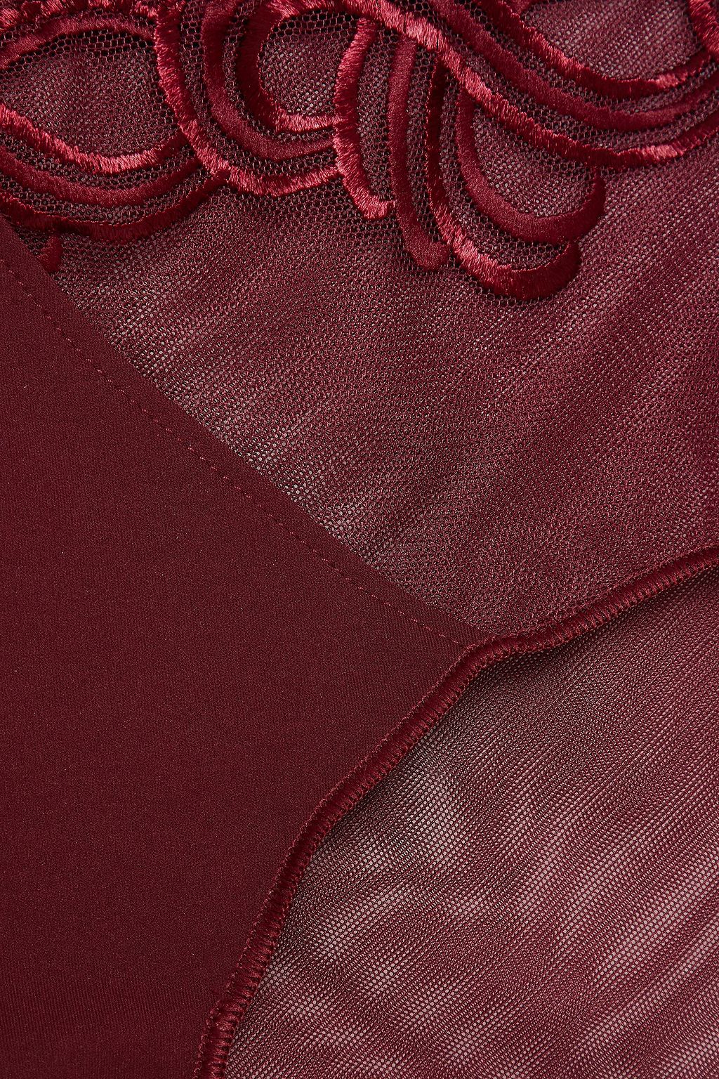SIMONE PÉRÈLE Lace-trimmed jersey and mesh mid-rise briefs