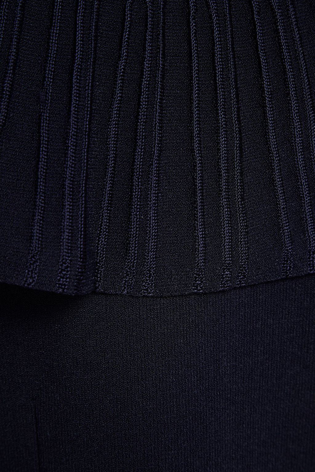 LELA ROSE Layered pleated knitted top