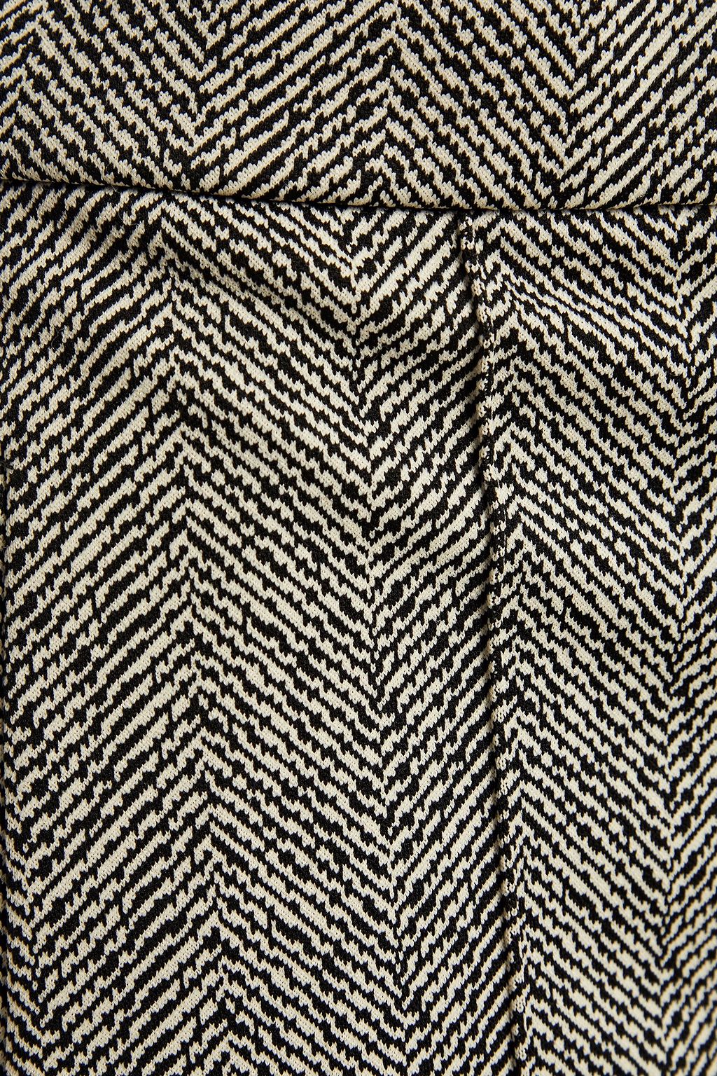 THEORY Cropped jacquard-knit wide-leg pants