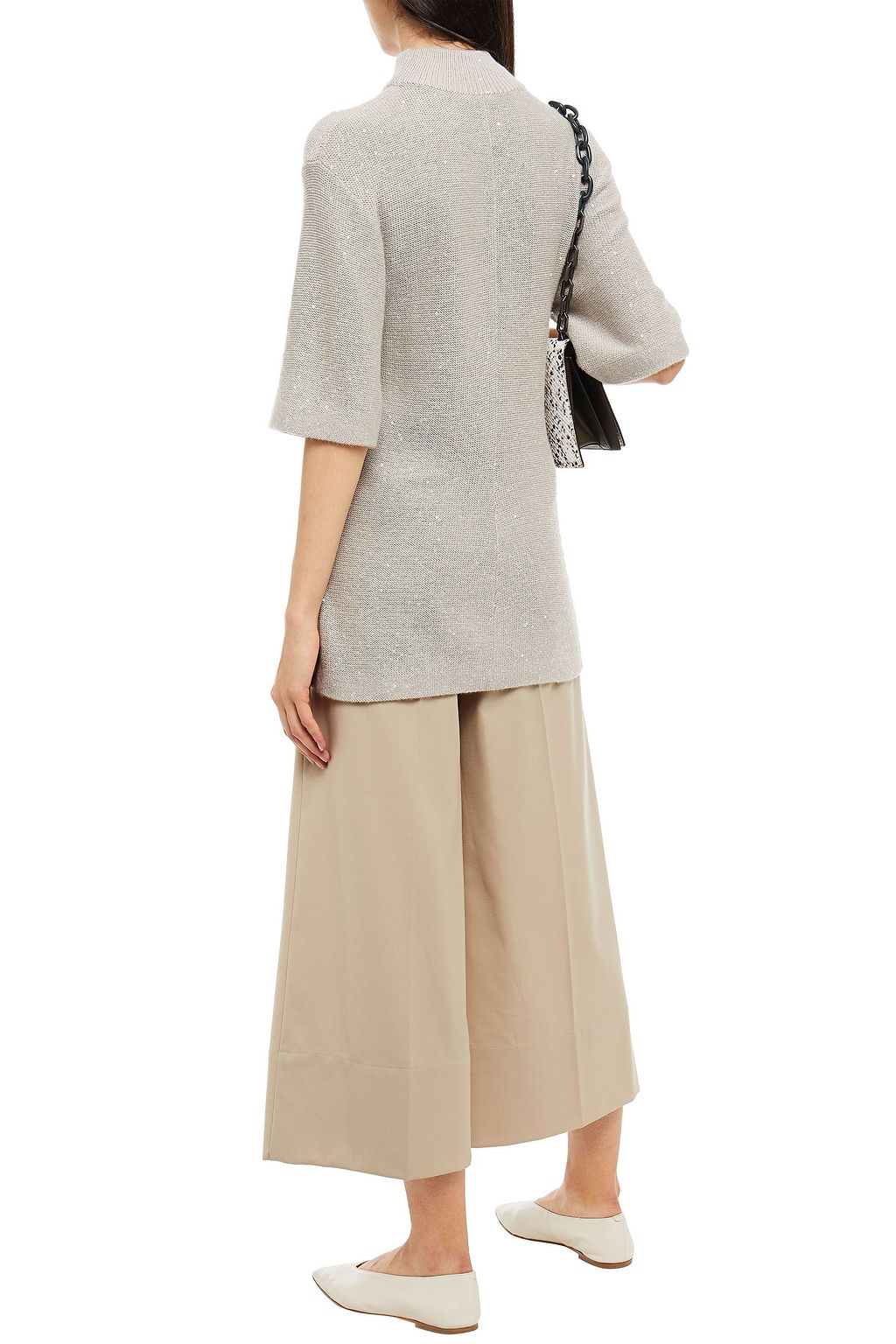 BRUNELLO CUCINELLI スパンコール付き カシミヤ&シルク混 セーター