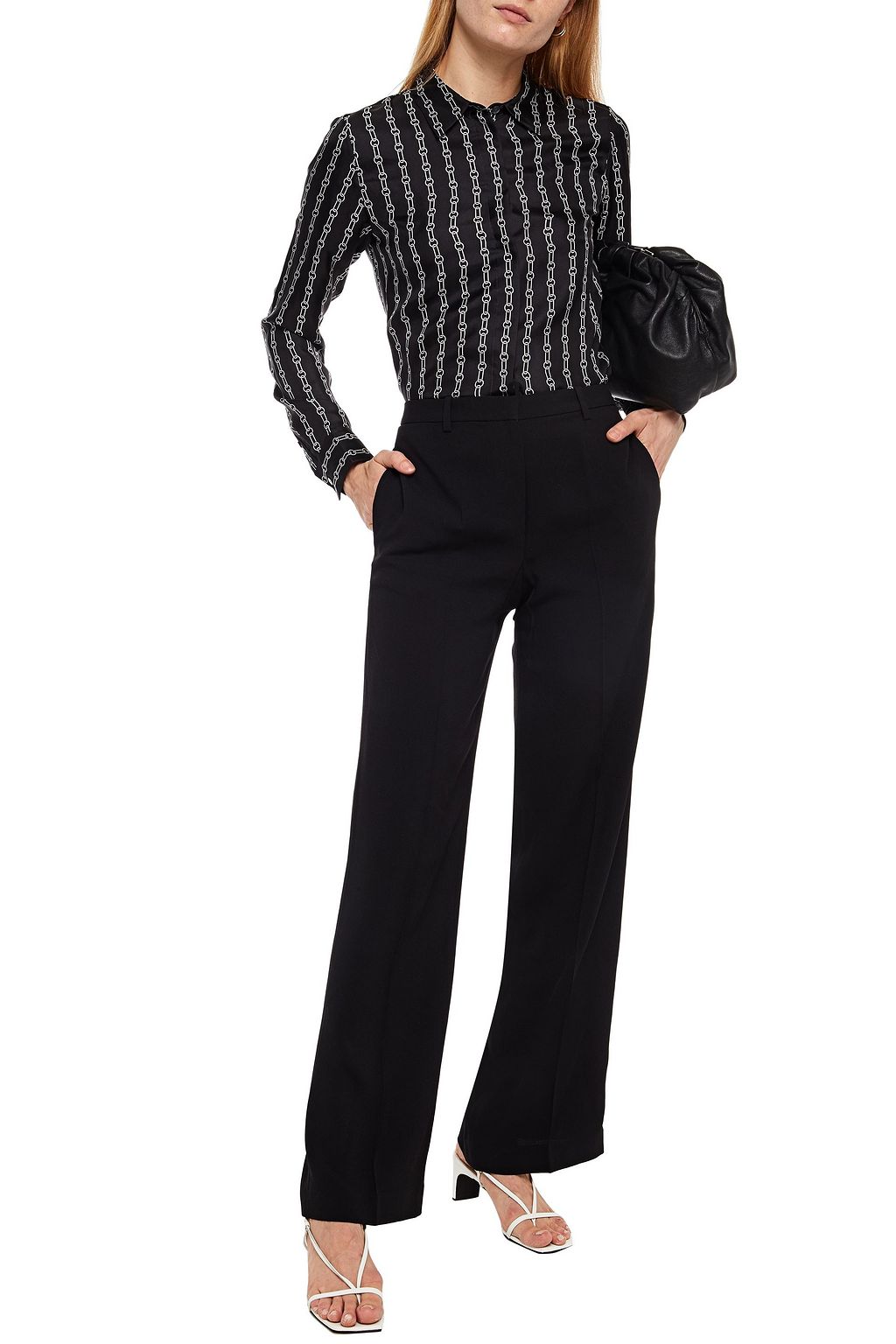 THEORY Crepe wide-leg pants