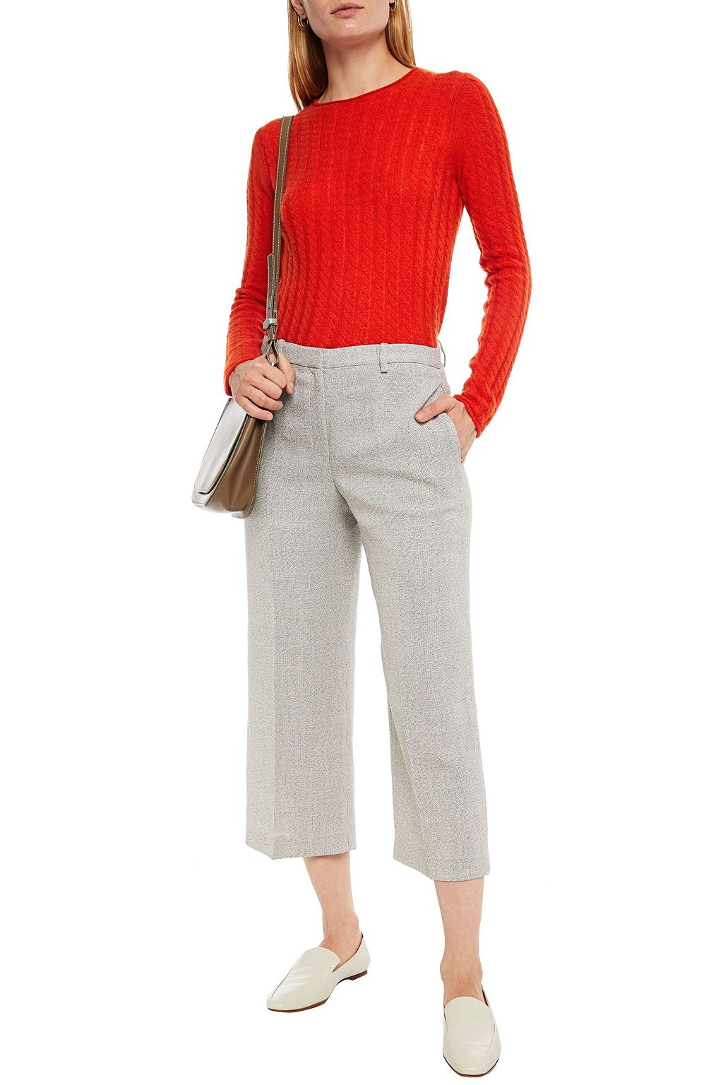 THEORY Cable-knit cashmere sweater
