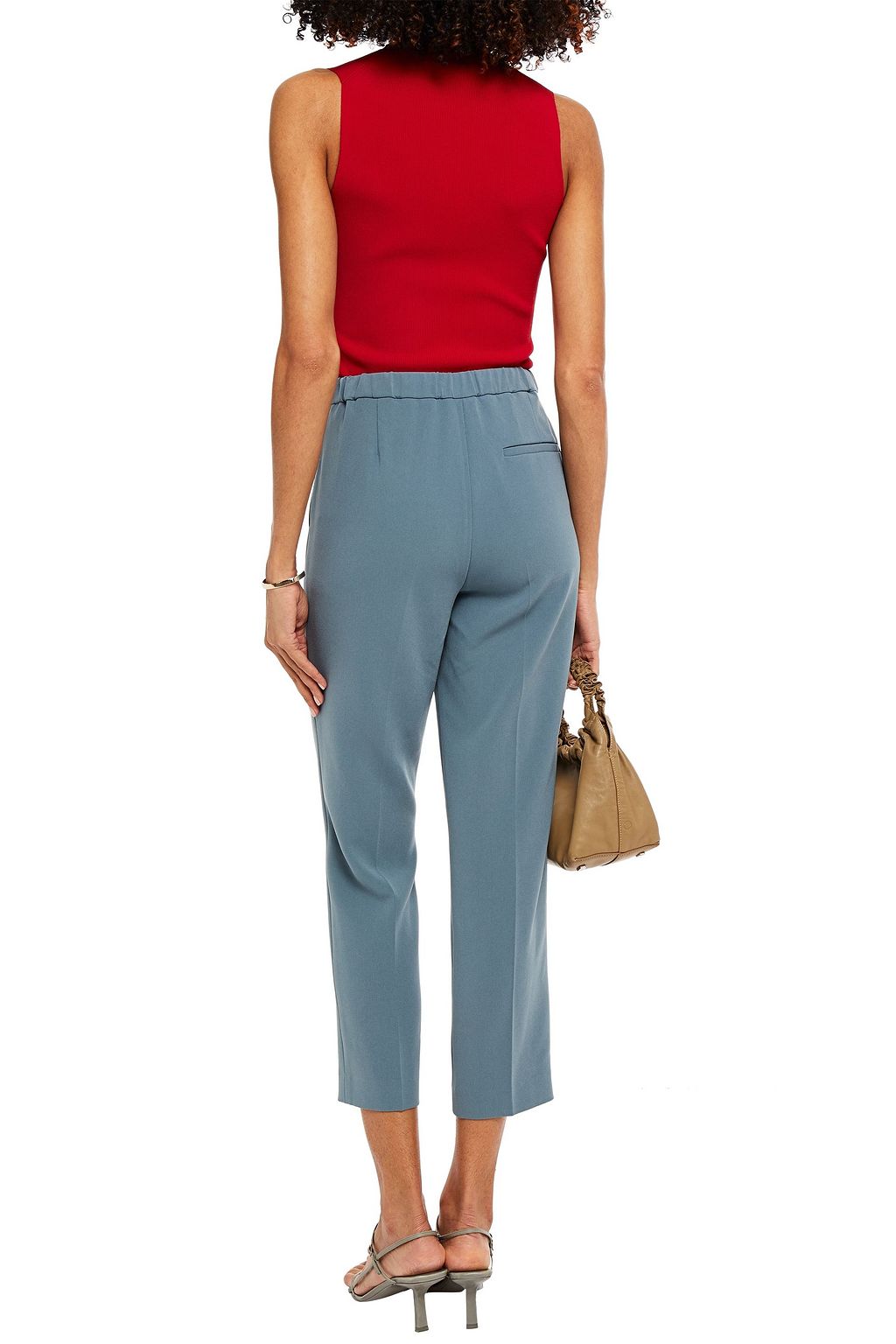 THEORY Cropped crepe tapered pants