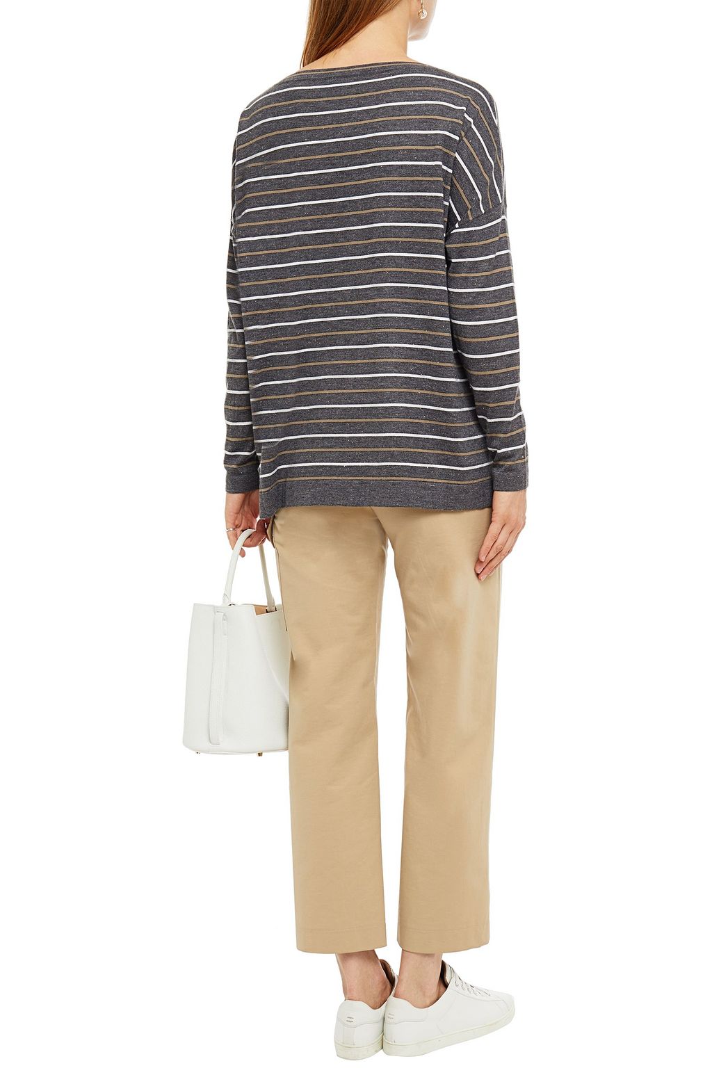 BRUNELLO CUCINELLI メタリックストライプニット セーター