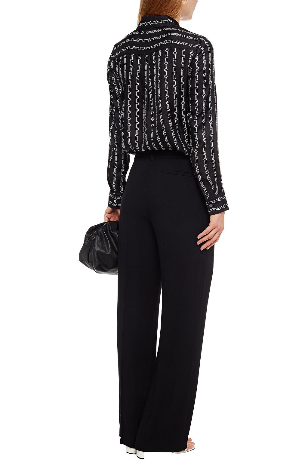 THEORY Printed silk-twill shirt