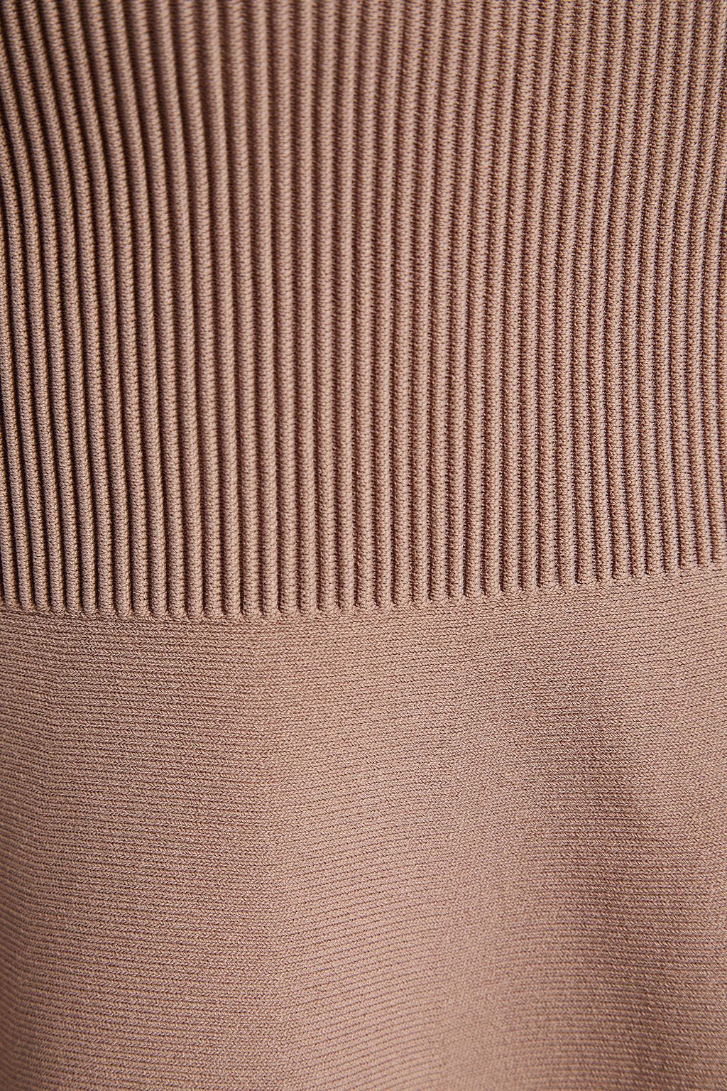 THEORY Ribbed-knit peplum top