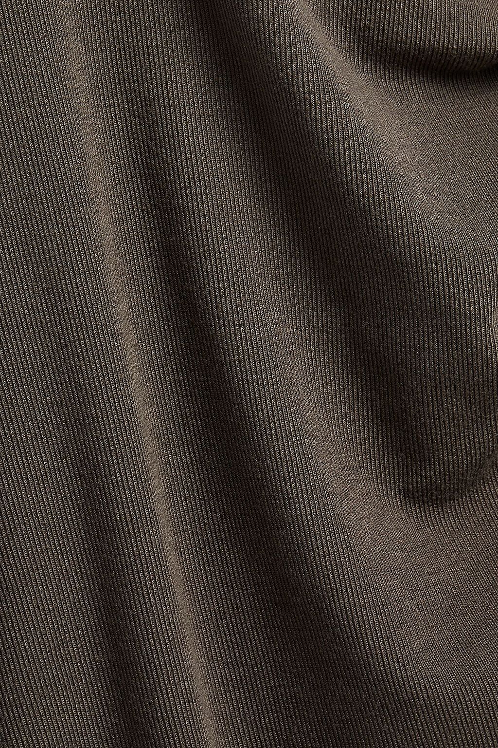 THEORY Ruched ribbed-jersey top