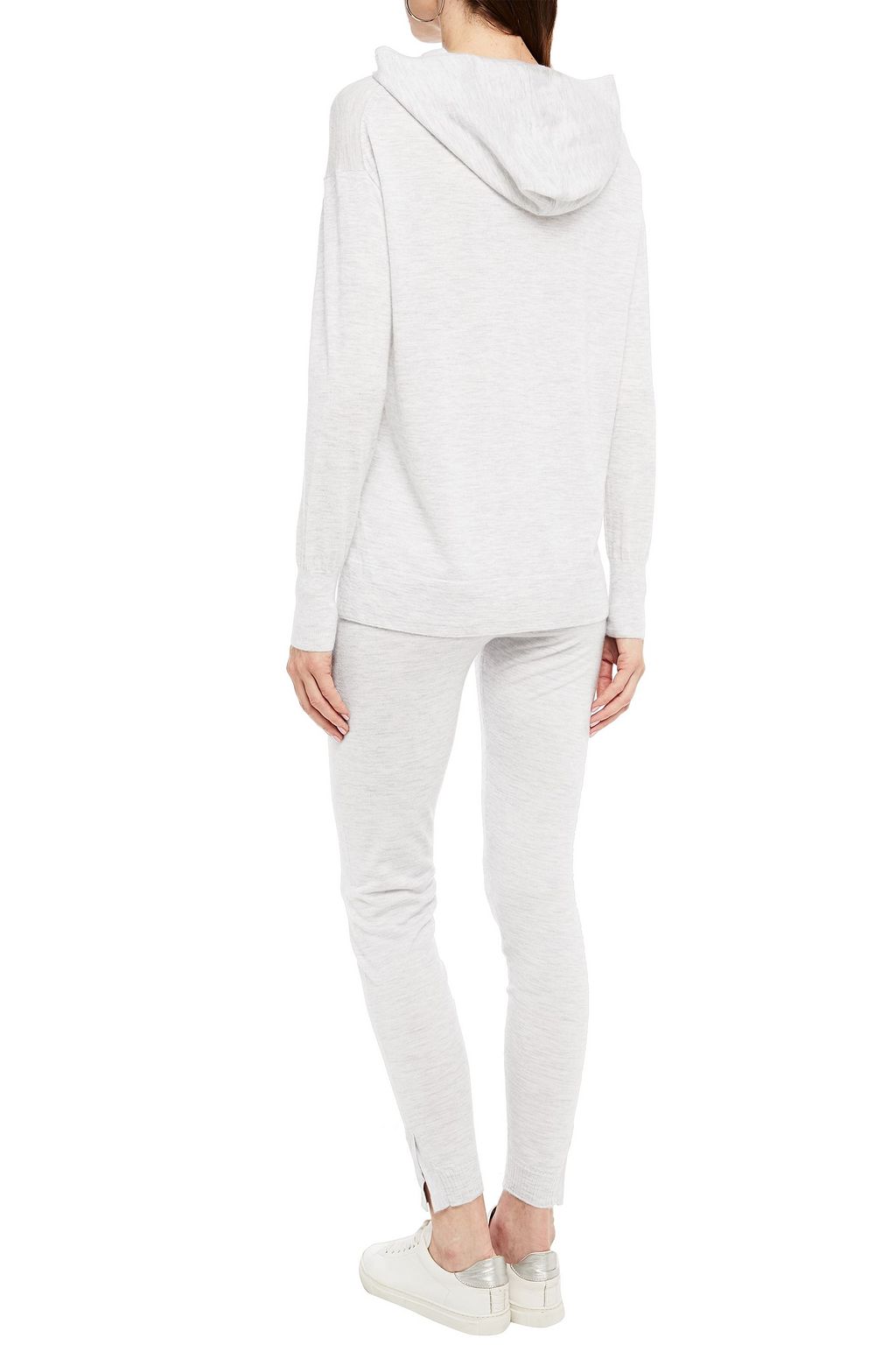 LE KASHA Mélange cashmere track pants