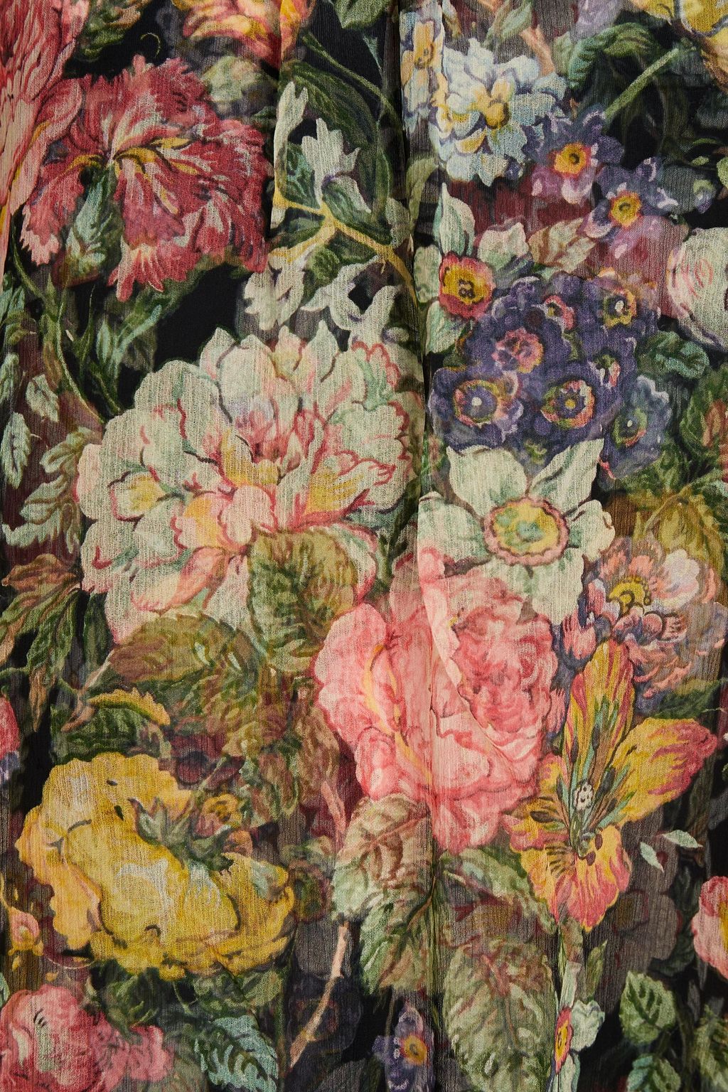 ZIMMERMANN Gathered floral-print silk-crepon blouse