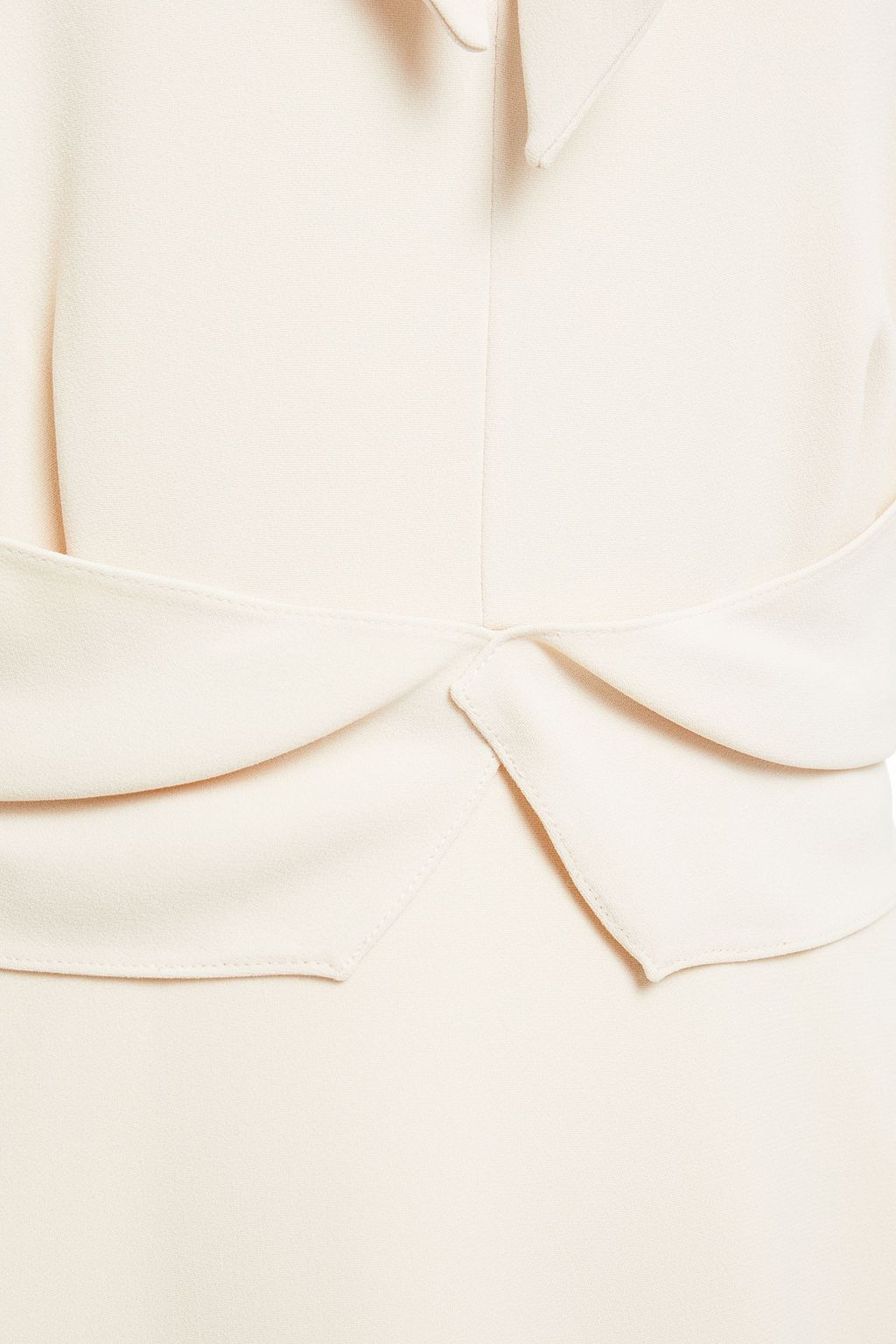 ROLAND MOURET Katios pussy-bow cutout stretch-crepe maxi dress