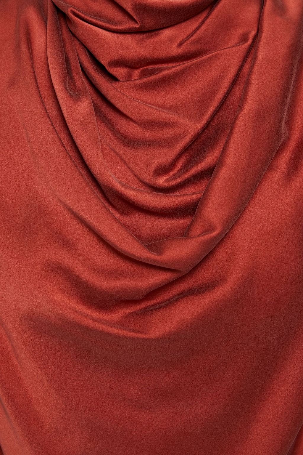 ZIMMERMANN Gathered washed silk-blend satin top
