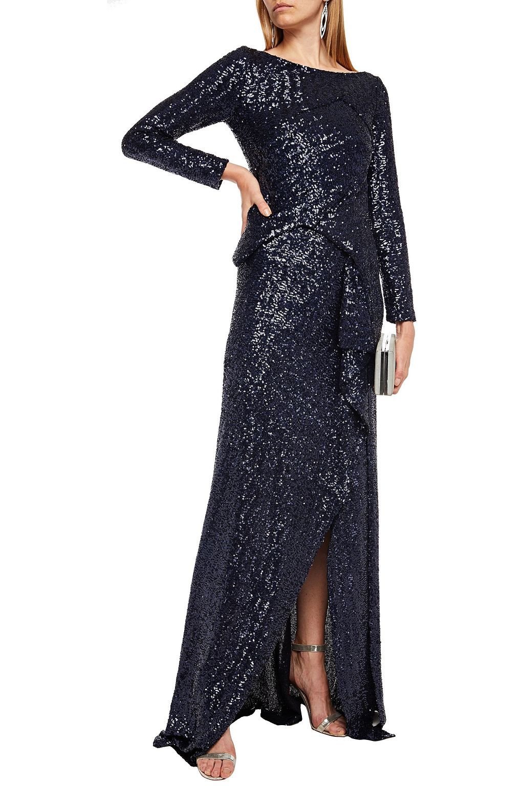ROLAND MOURET Sequined tulle gown