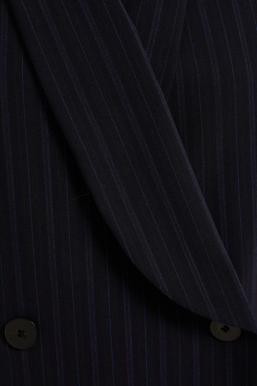 THEORY Double-breasted pinstriped wool-blend blazer