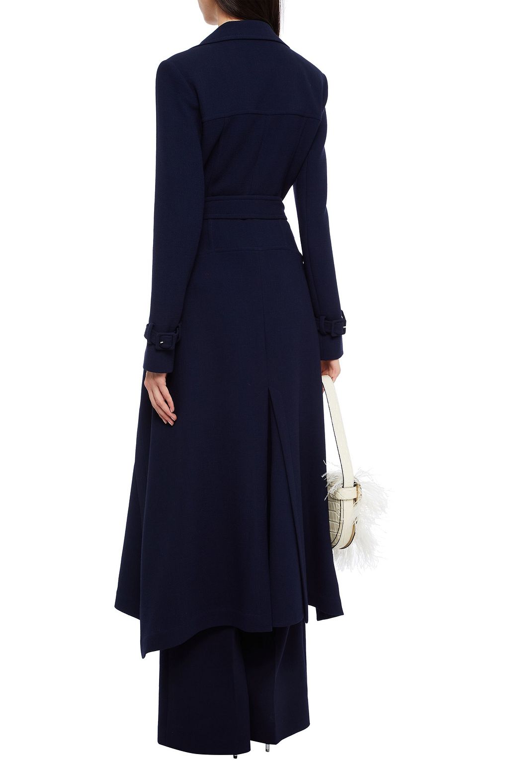 ROLAND MOURET Elbury belted wool-crepe coat