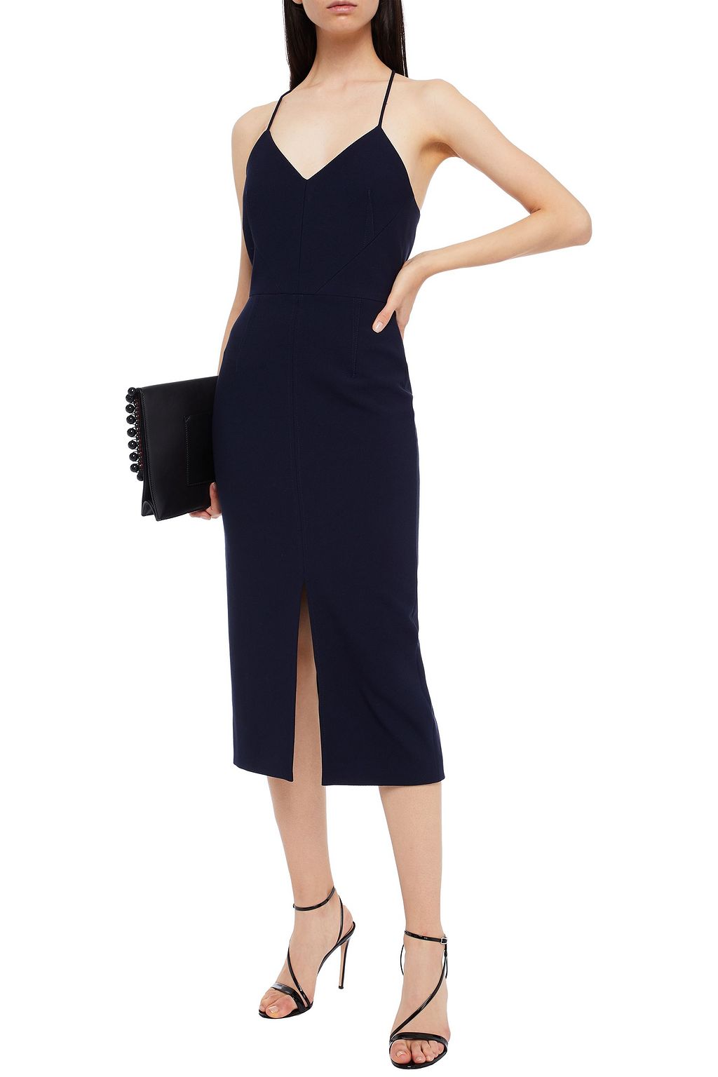 ROLAND MOURET Cannock crepe midi dress