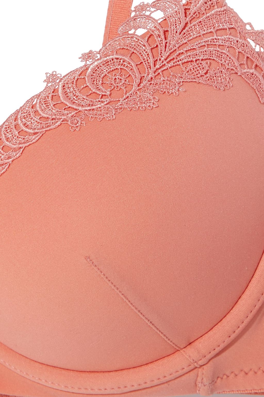 LA PERLA Annaluna guipure lace-trimmed stretch-jersey underwired push-up bra
