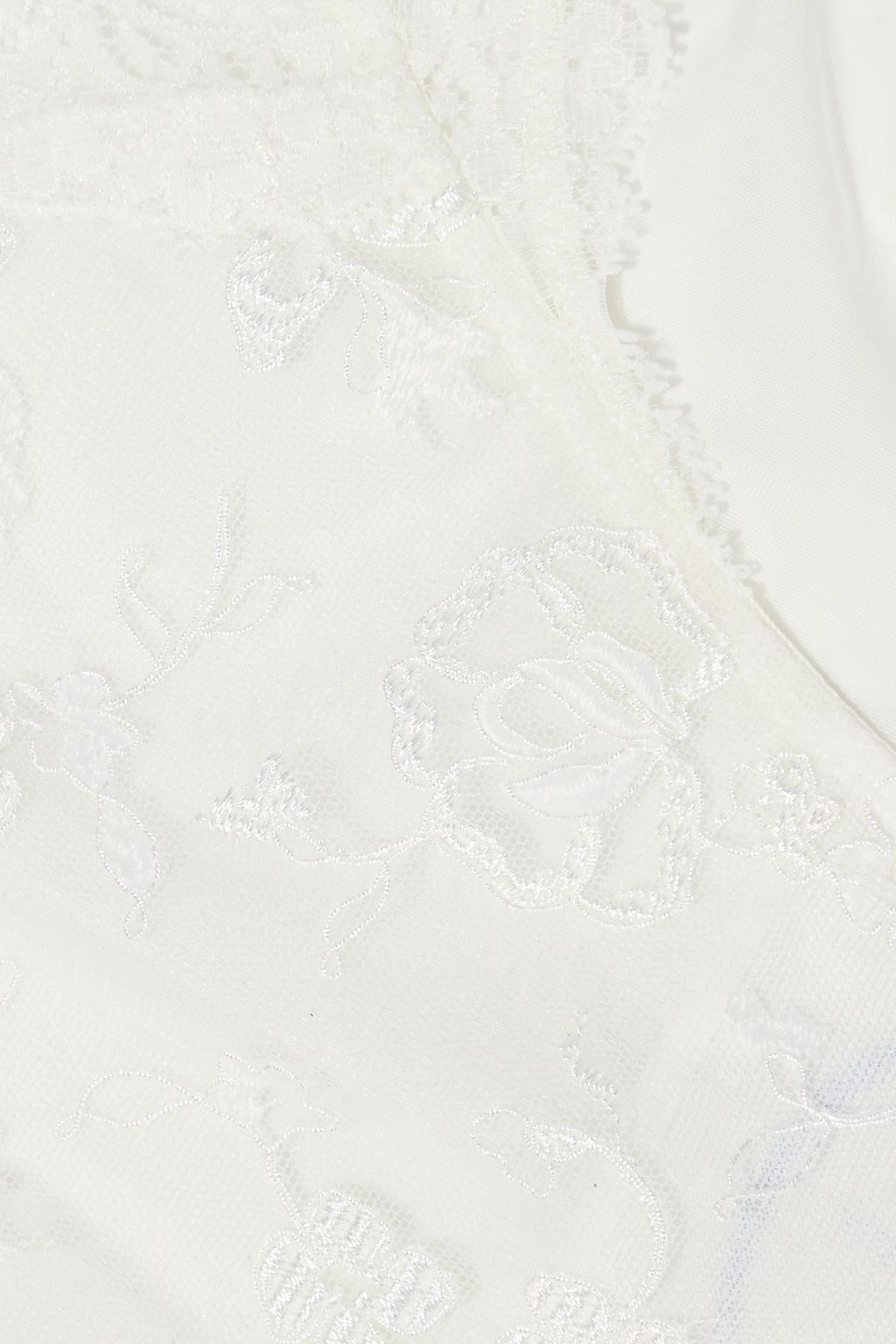 LISE CHARMEL Art Et Volupté paneled embroidered stretch-tulle, lace and jersey low-rise briefs