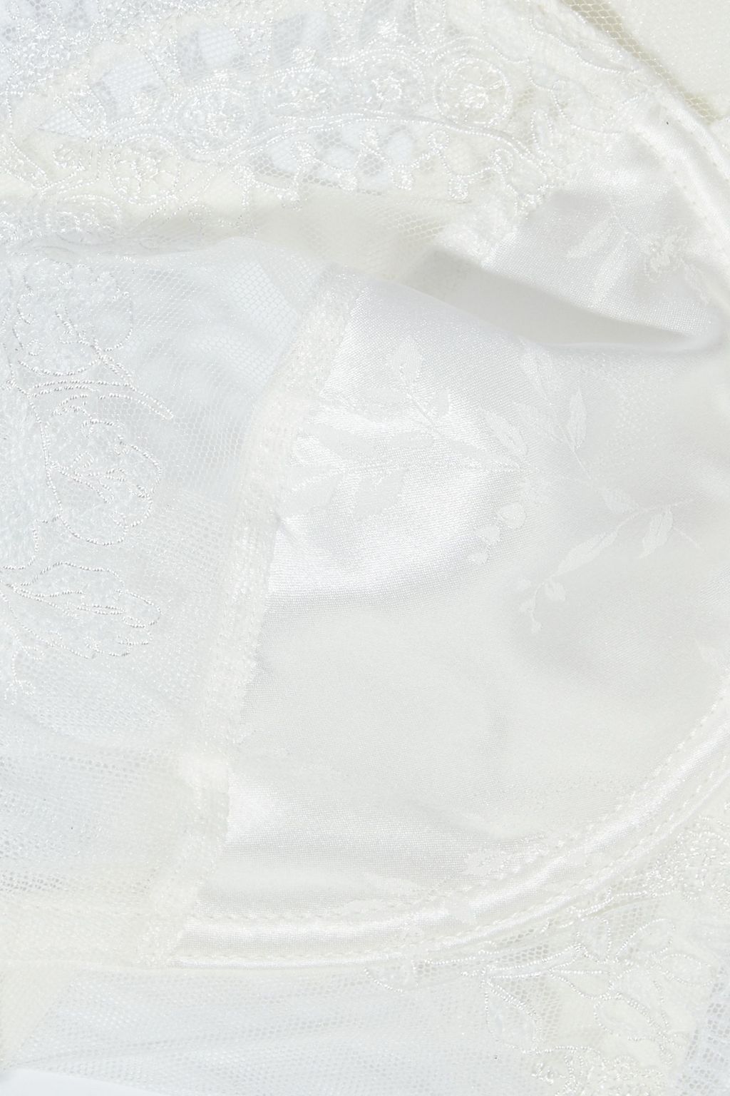 LISE CHARMEL Précieux Diadème embroidered stretch-tulle and satin-jacquard underwired balconette bra