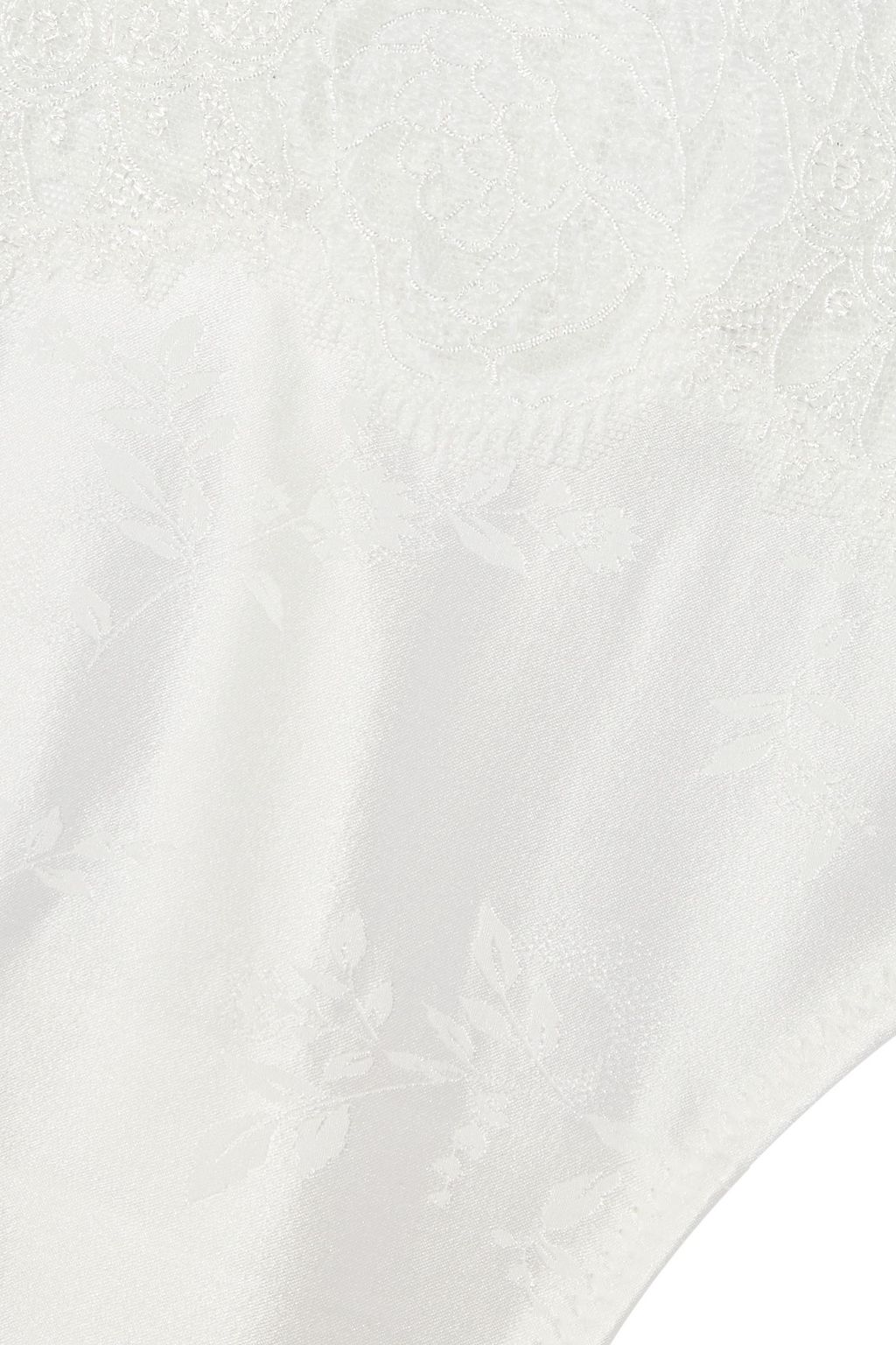 LISE CHARMEL Précieux Diadème embroidered stretch-tulle and satin-jacquard low-rise thong