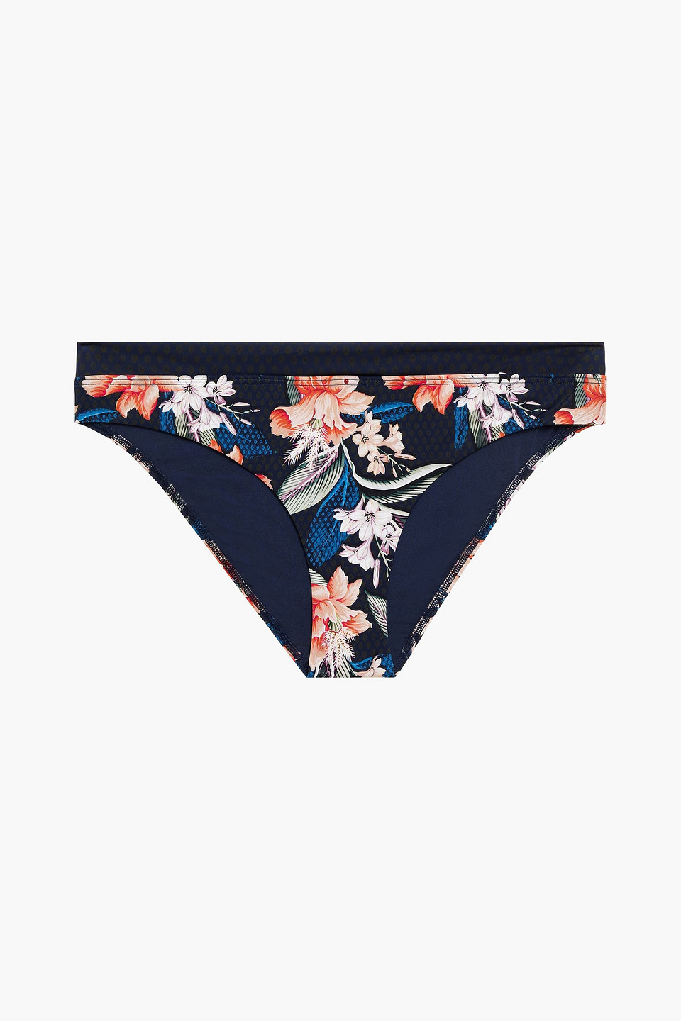 Jets Australia By Jessika Allen Woman Floral-print Low-rise Bikini Briefs Navy Size 16
