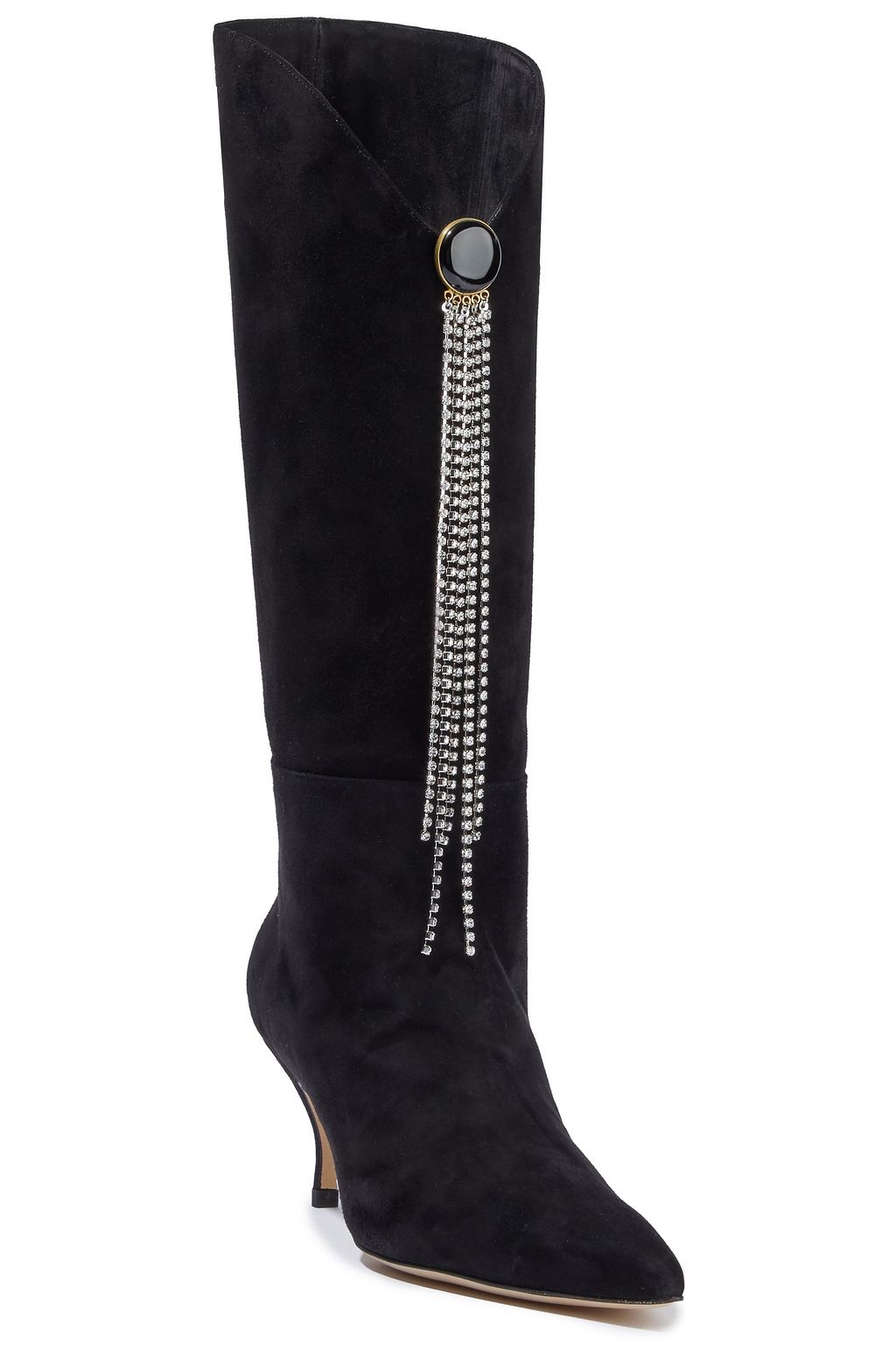 MAGDA BUTRYM Czech crystal-embellished suede boots