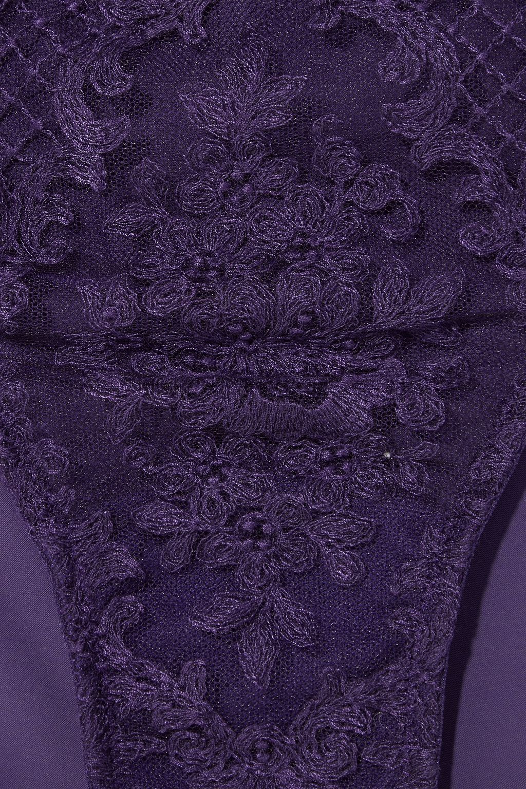 I.D. SARRIERI Endless Night embroidered tulle and stretch-jersey low-rise briefs