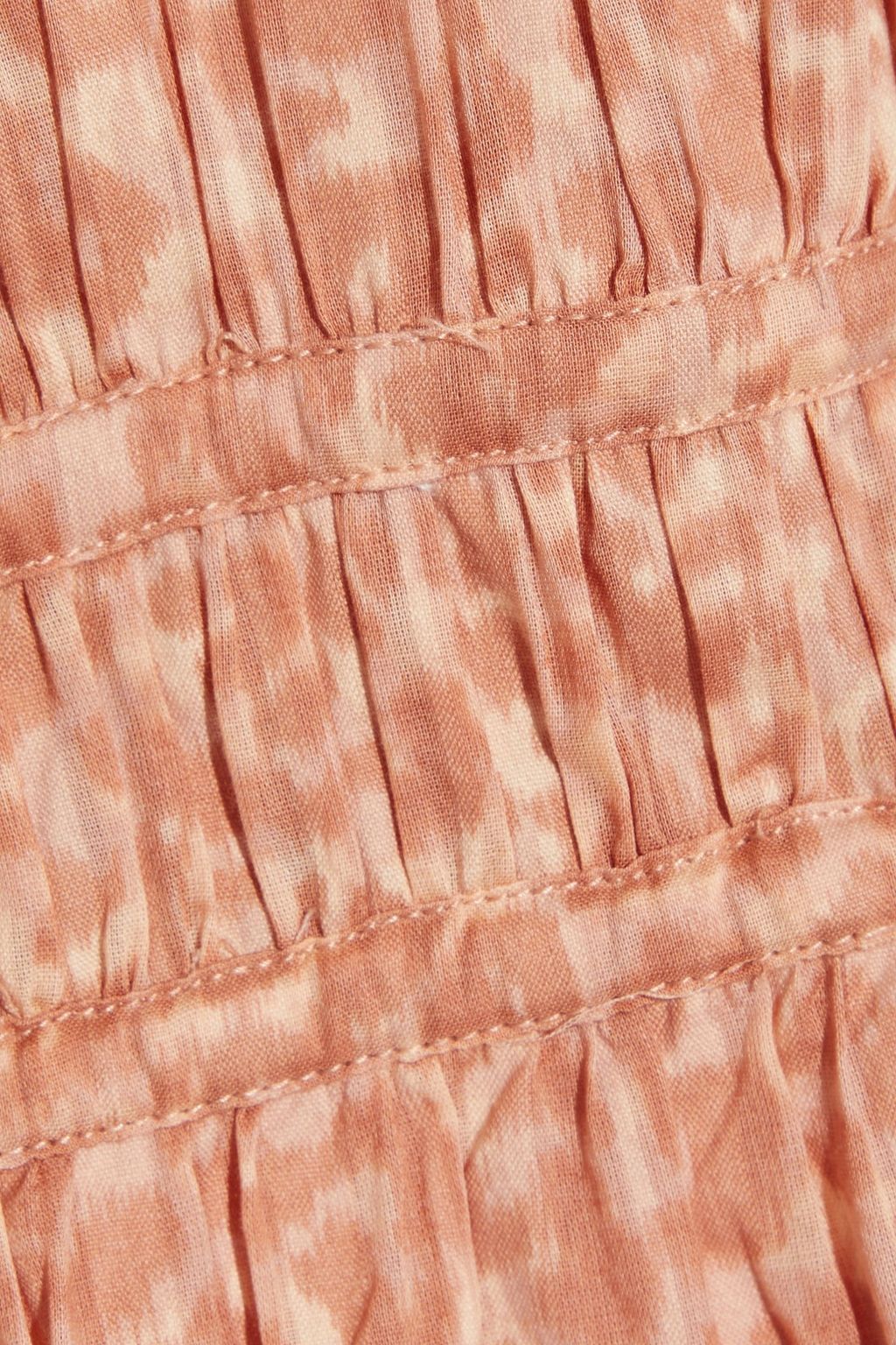 ULLA JOHNSON Mariana Minikleid aus Baumwoll-Voile mit Leopardenprint und Biesen