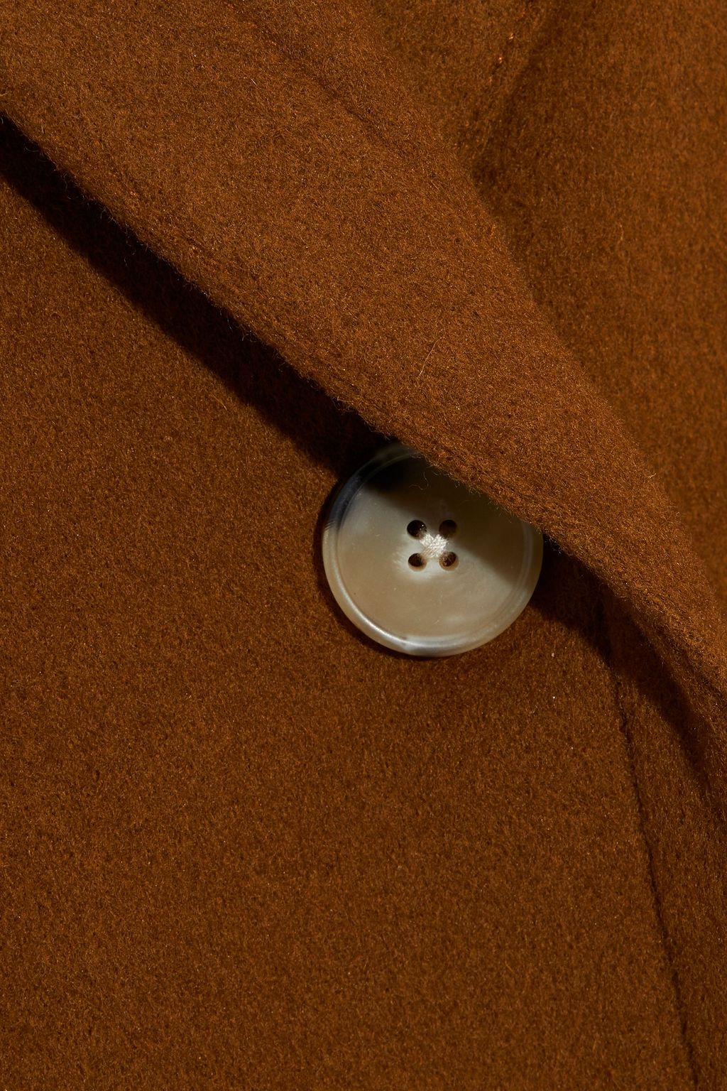VINCE. Wool-blend felt hooded coat