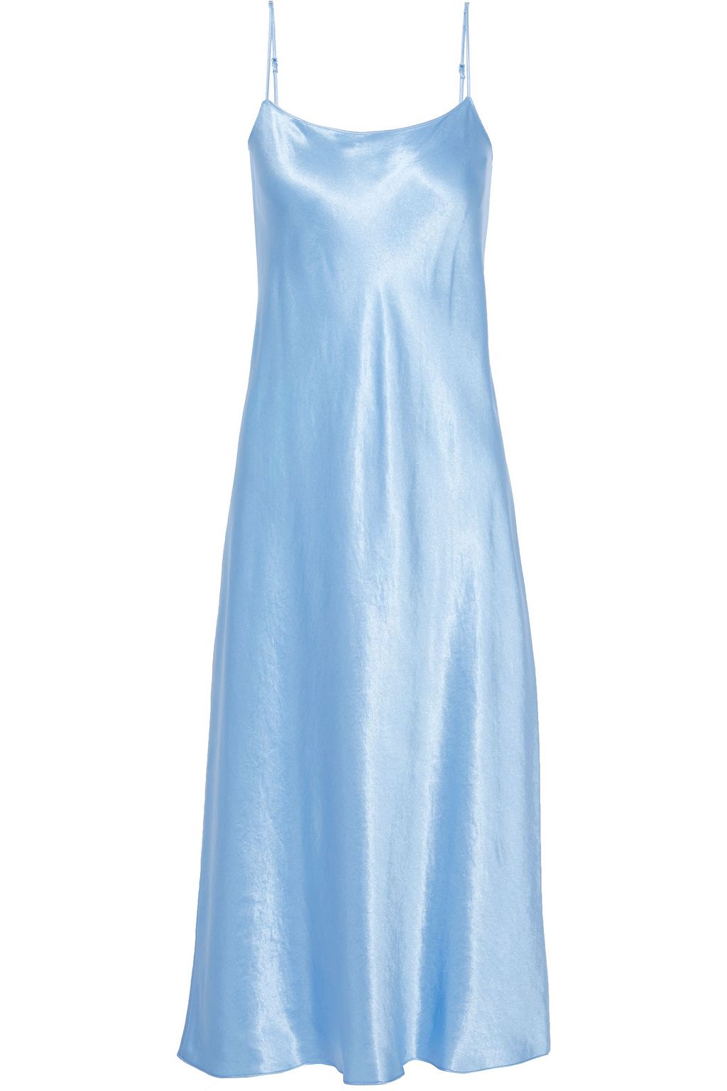 blue midi slip dress