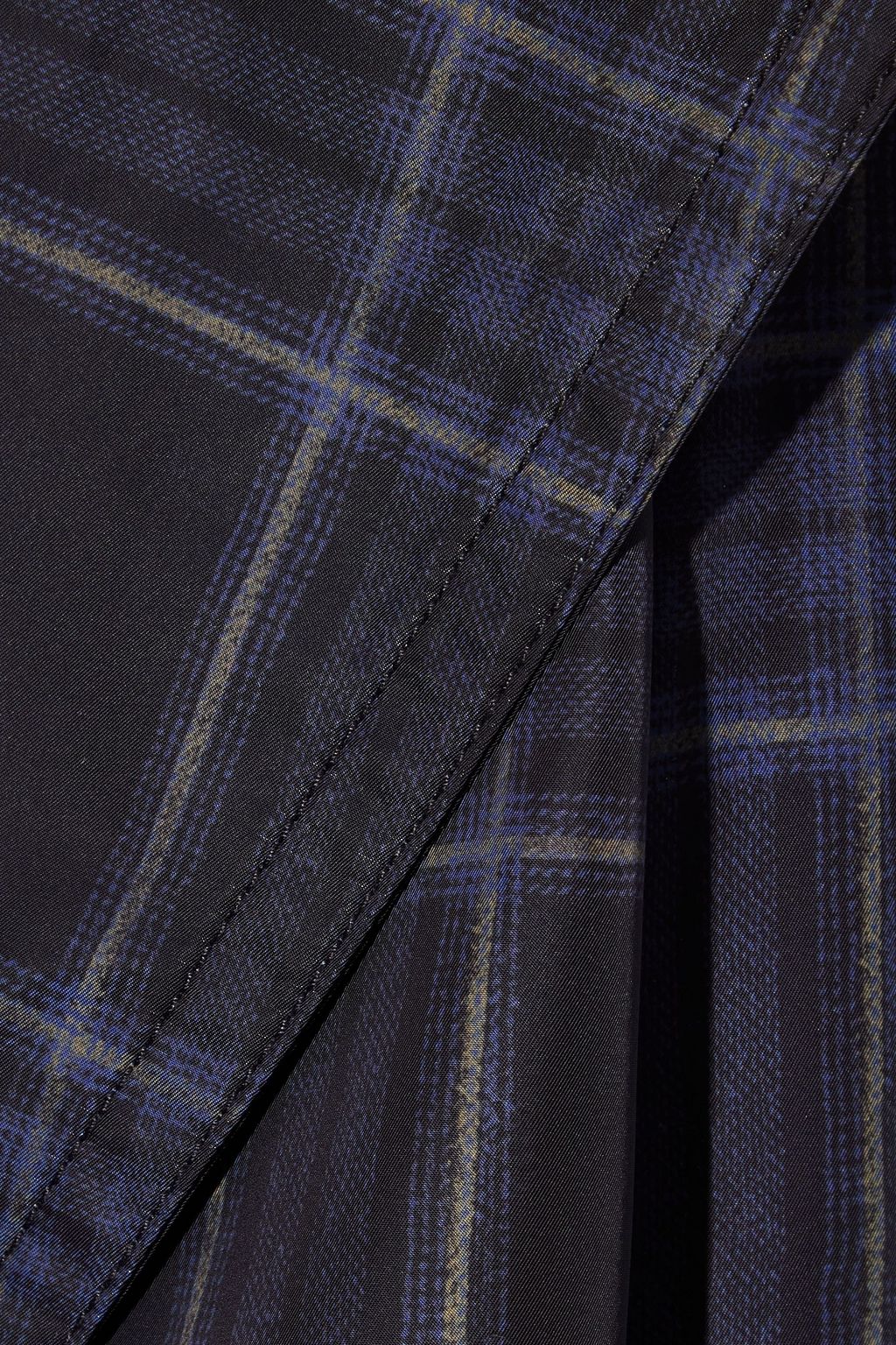 VINCE. Checked shell trench coat