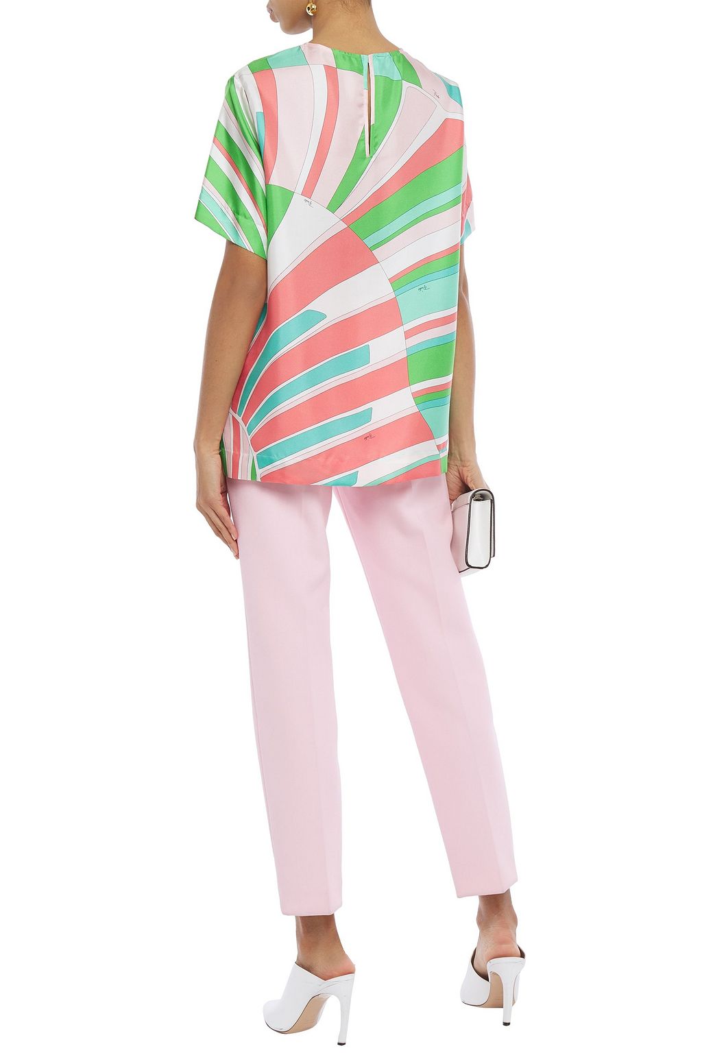 PUCCI Printed silk-twill top