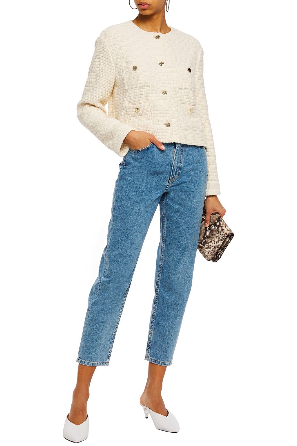 MAJE Cotton-tweed jacket