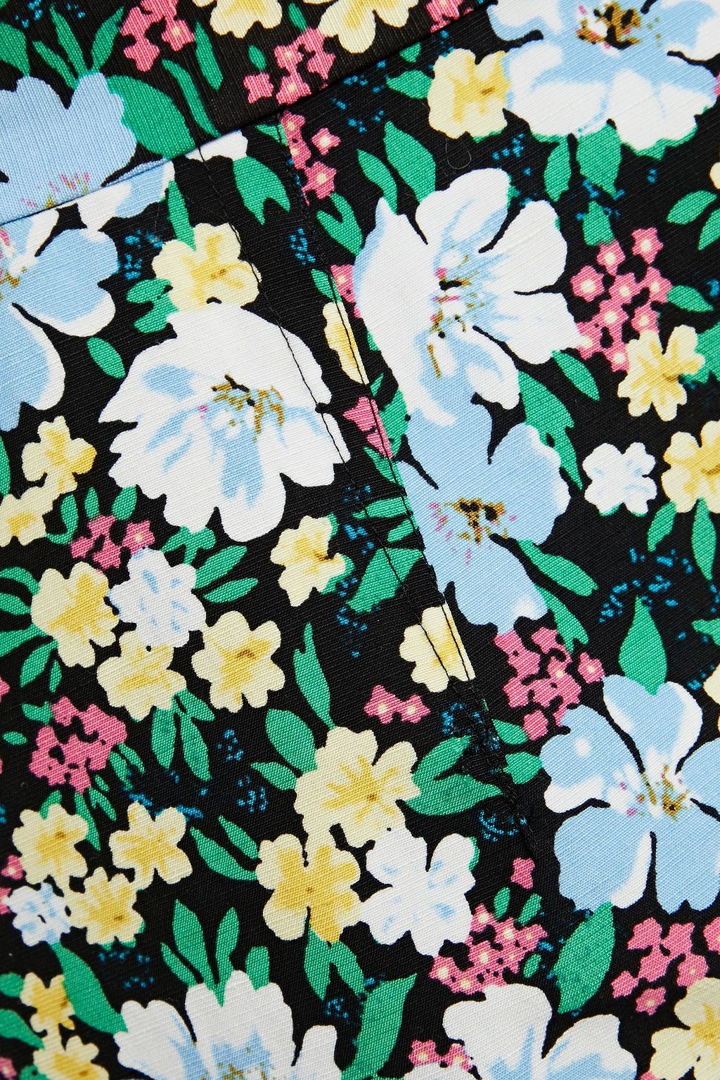 MAJE Floral-print crepe mini skirt