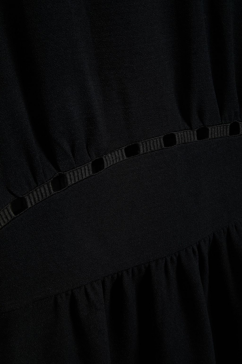 BA&SH Gathered cutout crepe dress