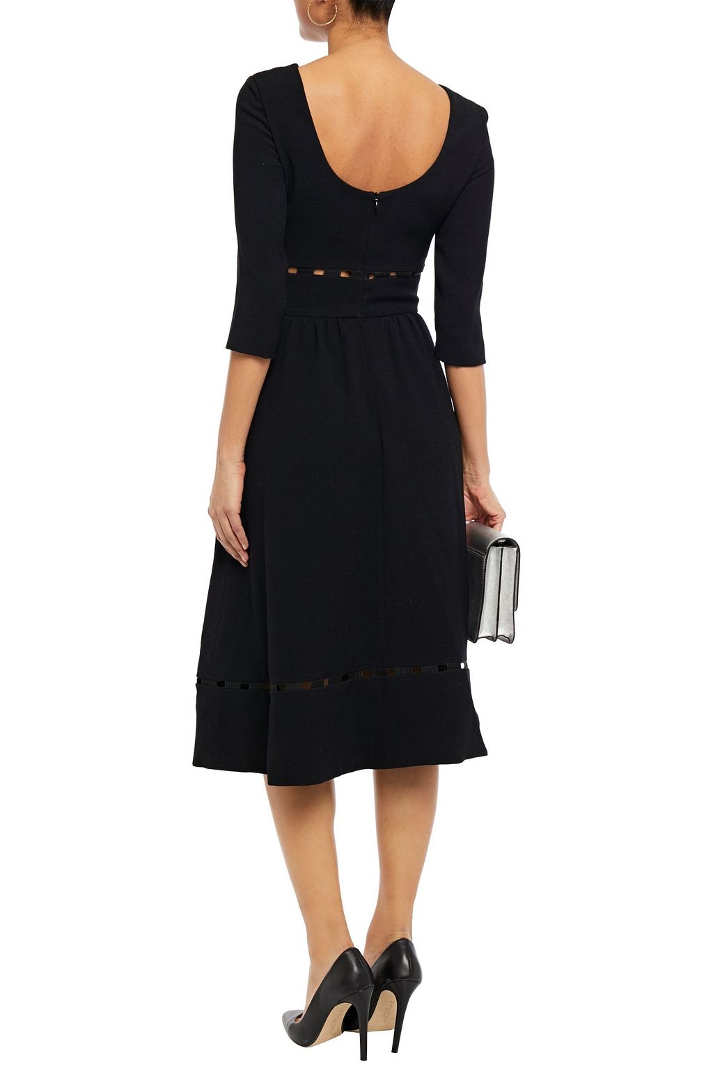 BA&SH Gathered cutout crepe dress