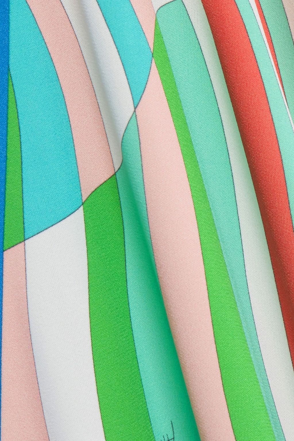 PUCCI Asymmetric belted printed jersey midi dress