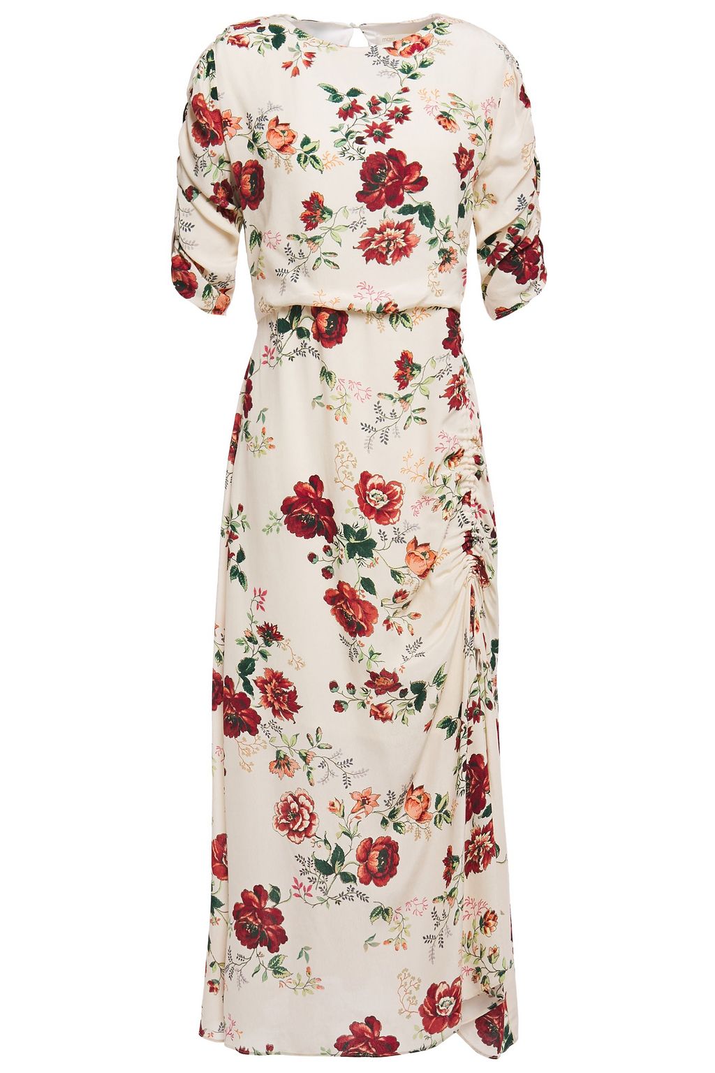 maje floral midi dress
