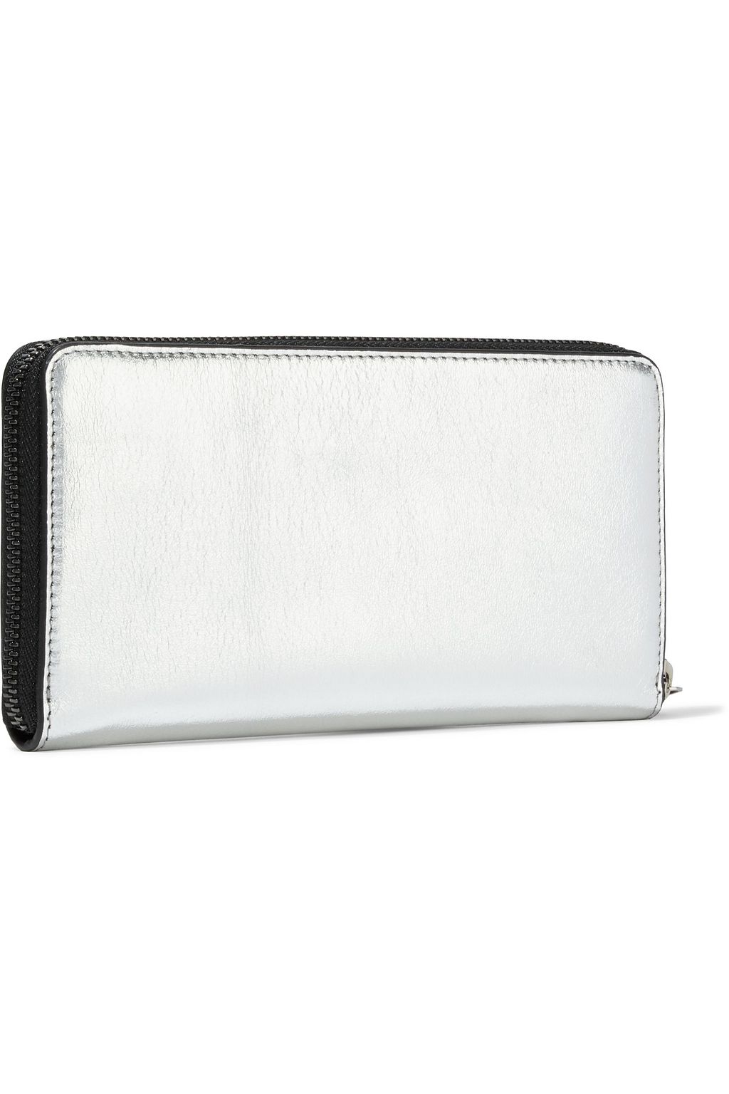 STELLA MCCARTNEY Stars metallic faux textured-leather continental wallet