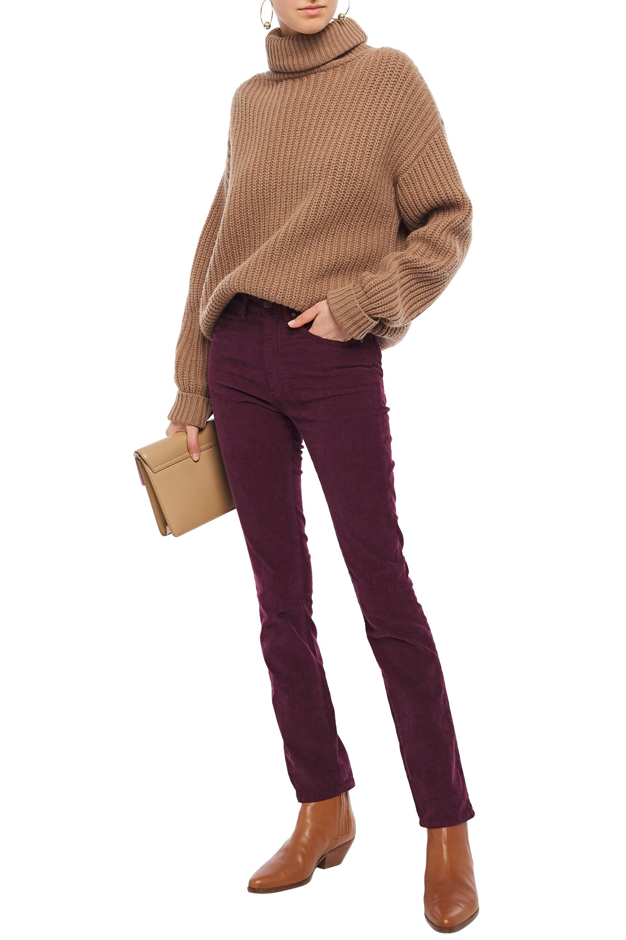 ba&sh Cotton-blend corduroy slim-leg pants