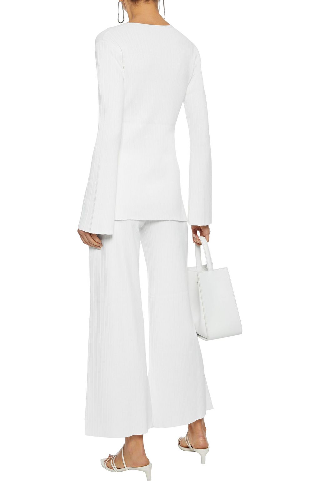 THEORY Ribbed-knit wide-leg pants