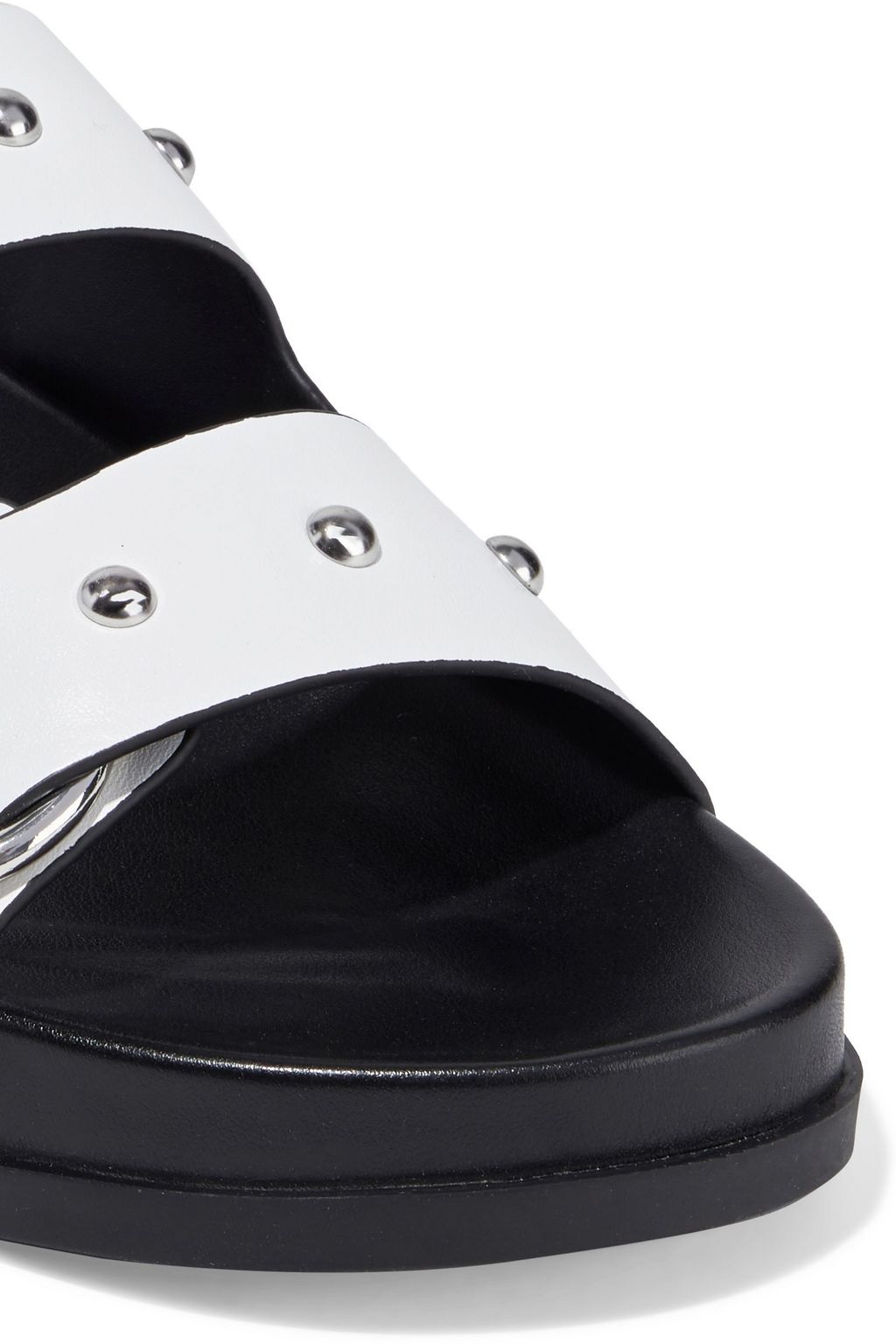 REBECCA MINKOFF Vachel buckled studded leather slides