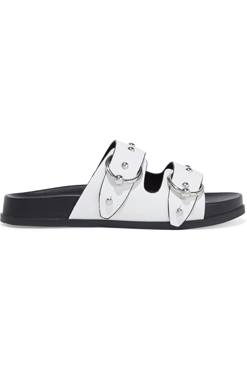 REBECCA MINKOFF Vachel buckled studded leather slides