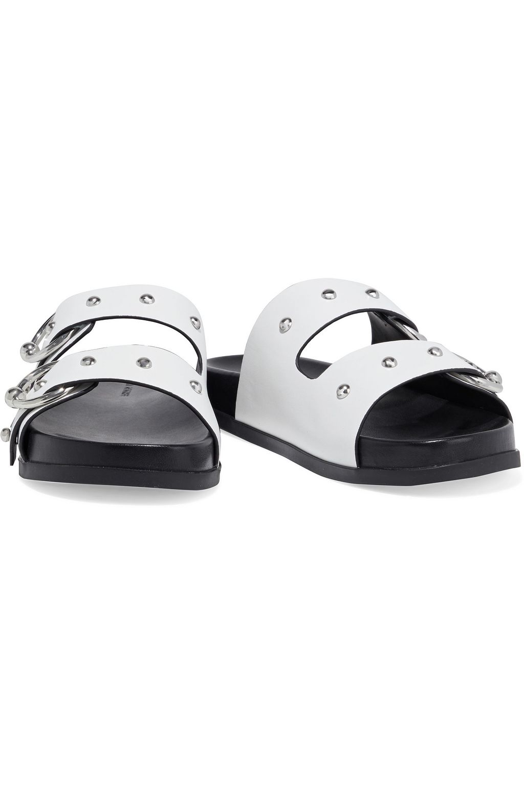 REBECCA MINKOFF Vachel buckled studded leather slides