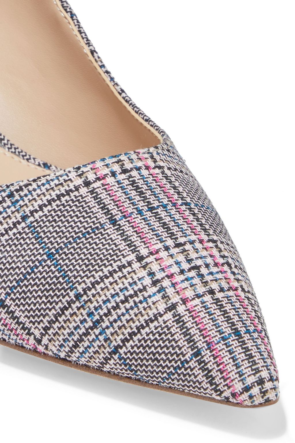 SAM EDELMAN Dori Prince of Wales checked woven pumps