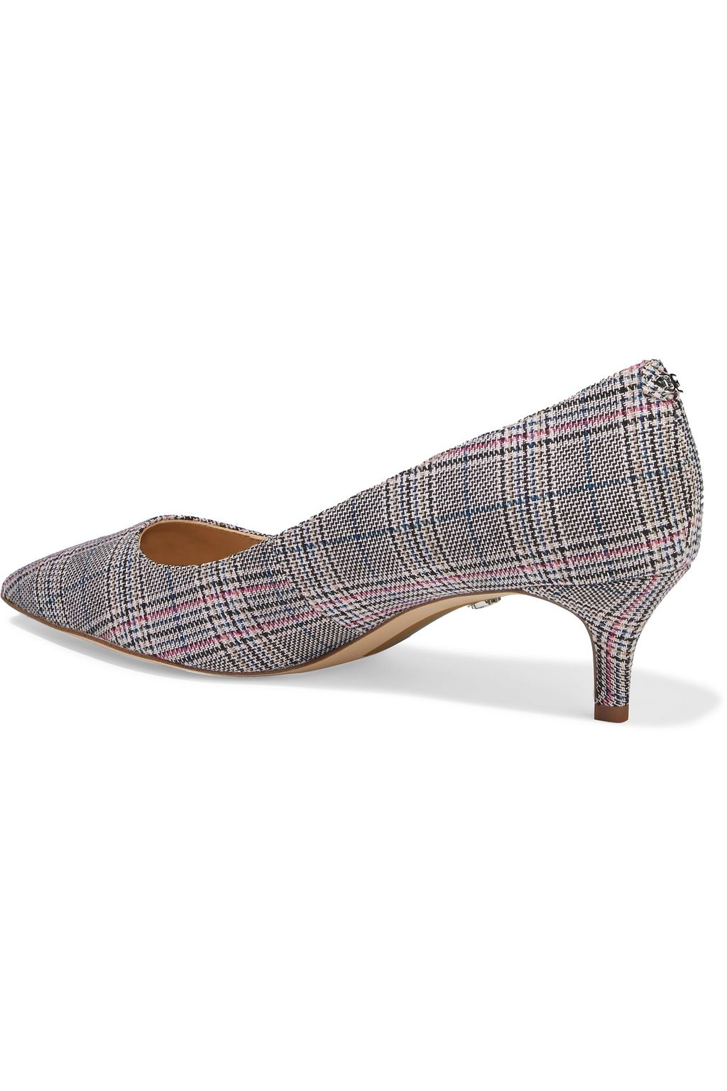 SAM EDELMAN Dori Prince of Wales checked woven pumps