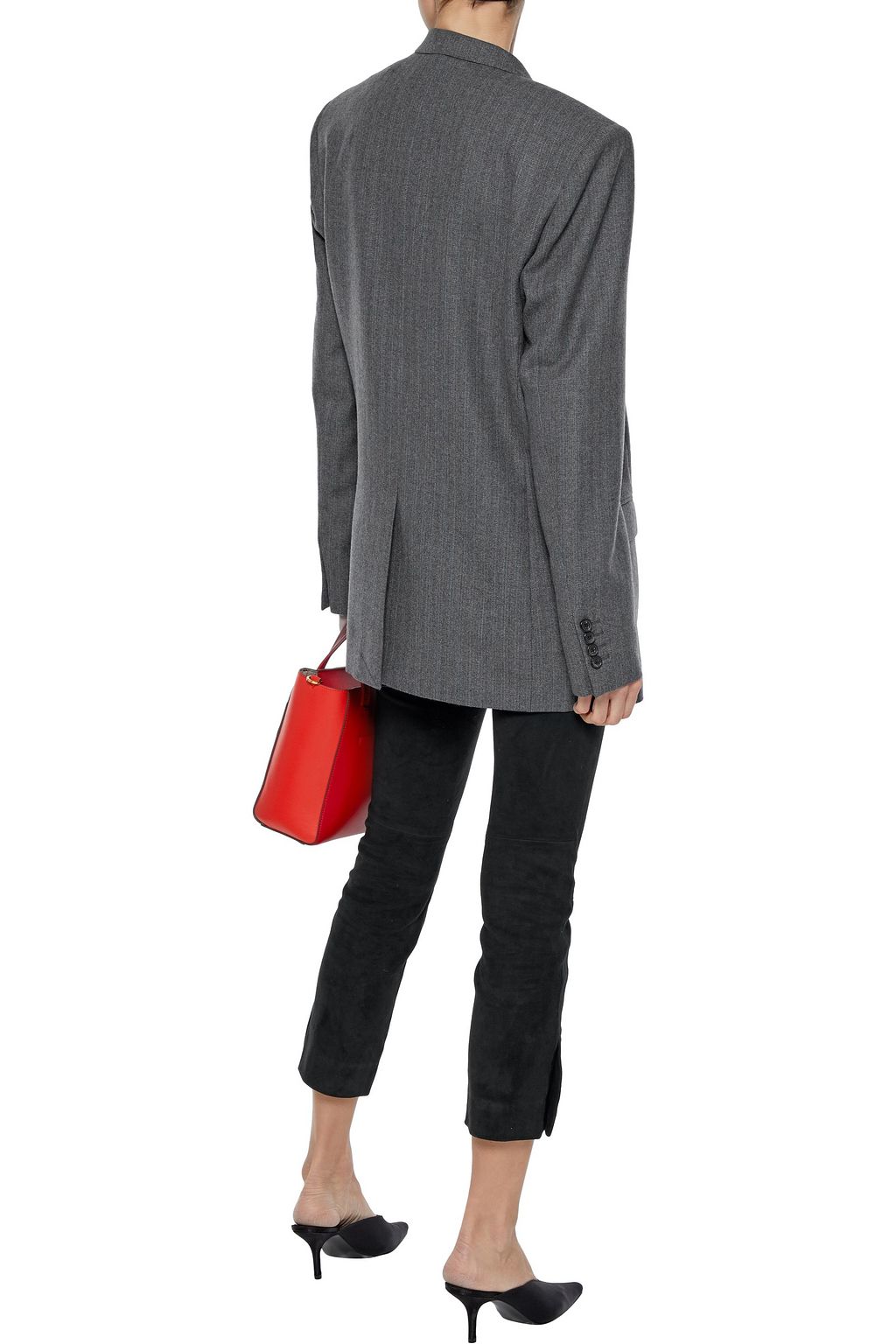VINCE. Cropped stretch-suede slim-leg pants