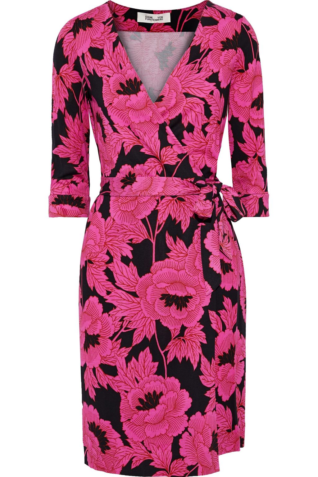 fuchsia wrap dress