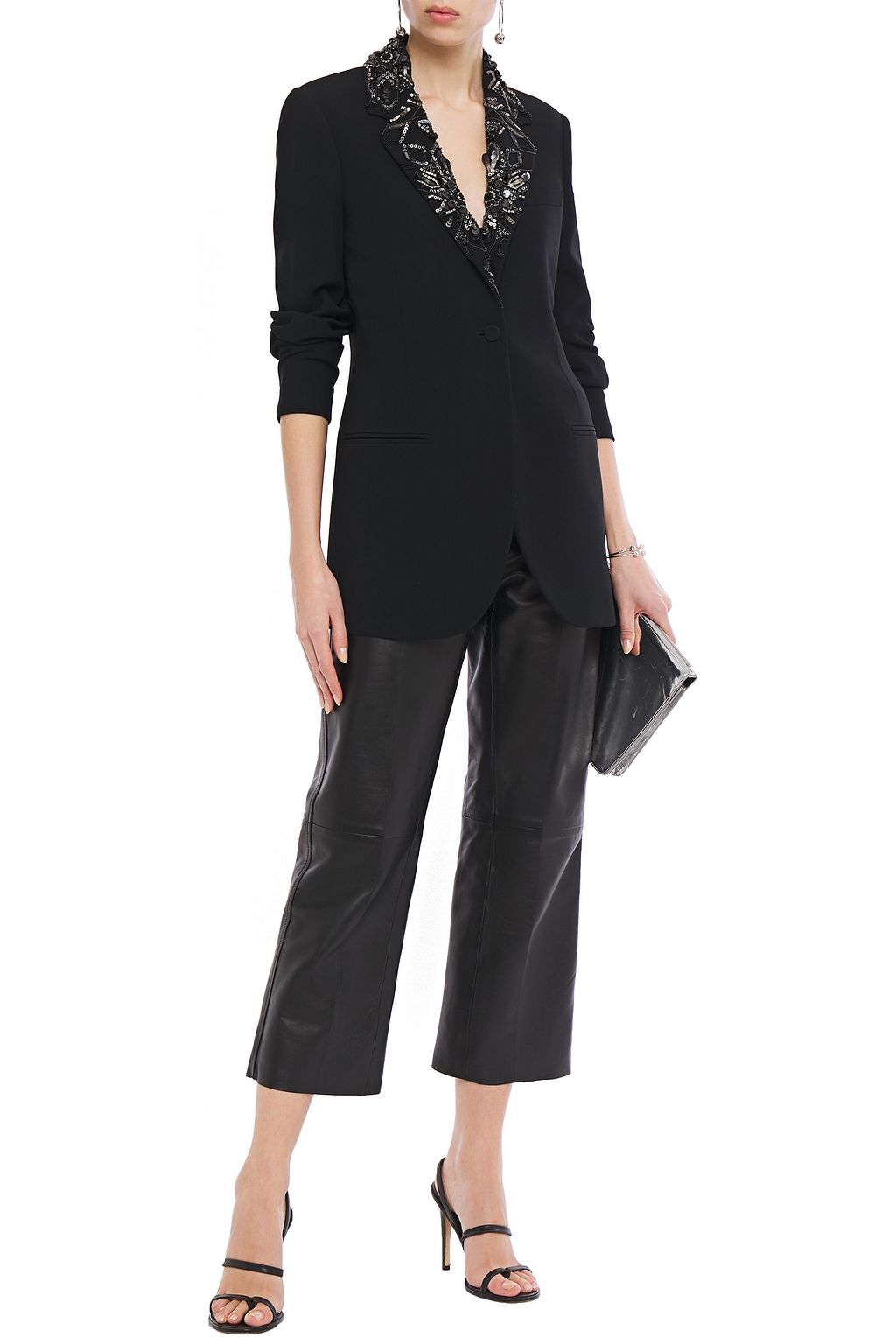 ROBERTO CAVALLI Embellished crepe blazer